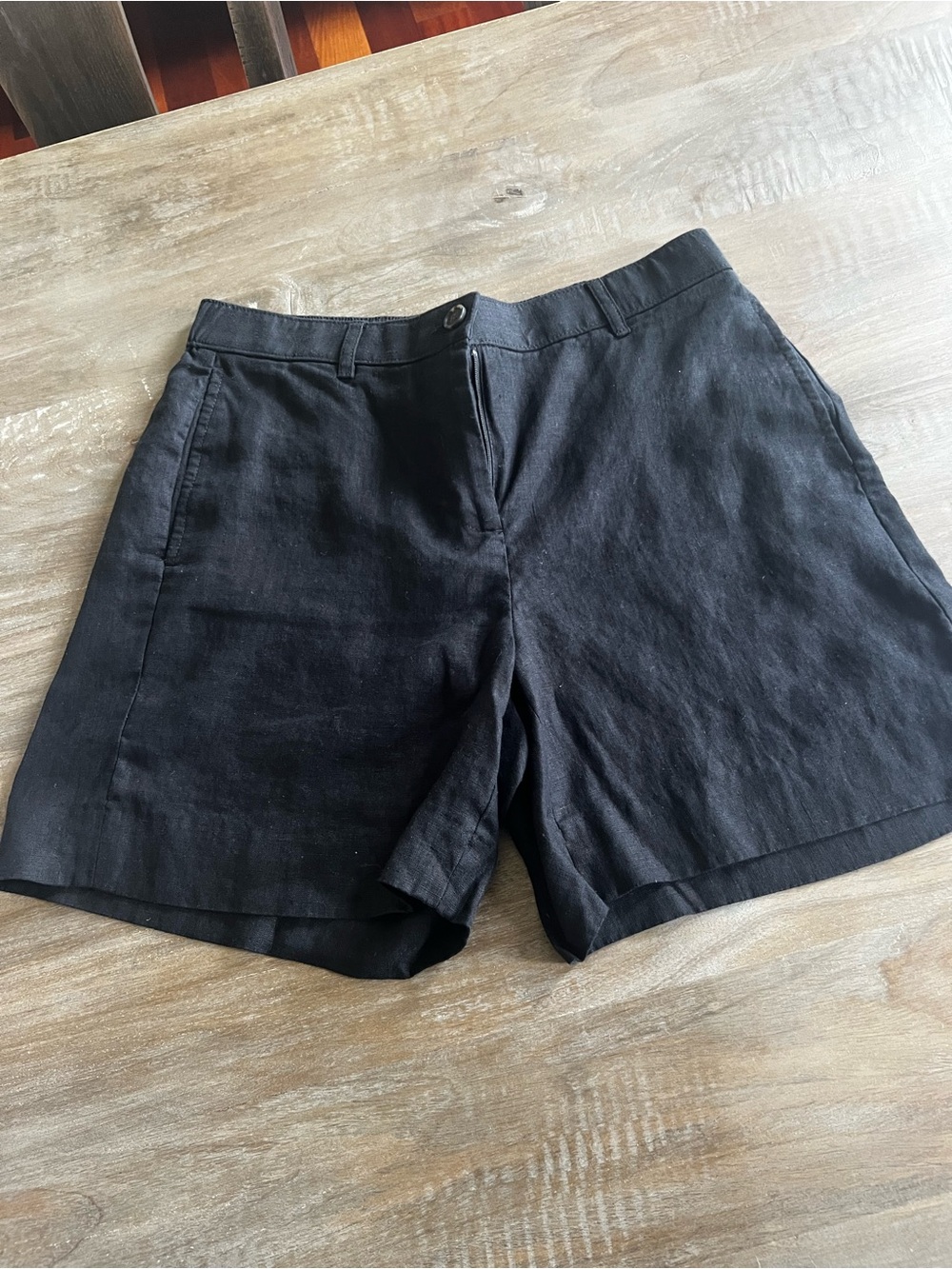 J. Crew Black Linen-Blend Tailored Shorts